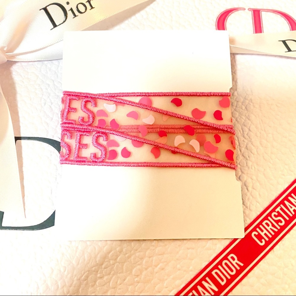 Dior Pink Ribbon Bracelet Roses - Picture 2 of 2